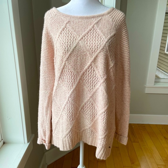 American Eagle Heathered Peach Pink Tunic Sweater Size XL - Picture 1 of 9